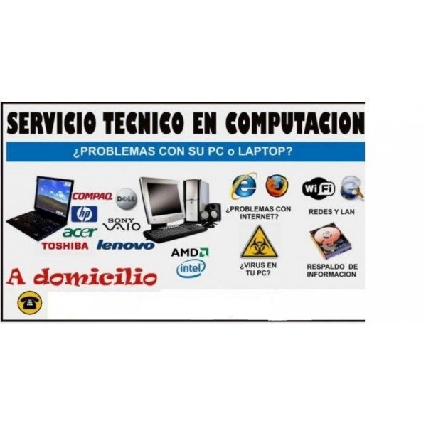 tecnico computadoras a domicilio caba