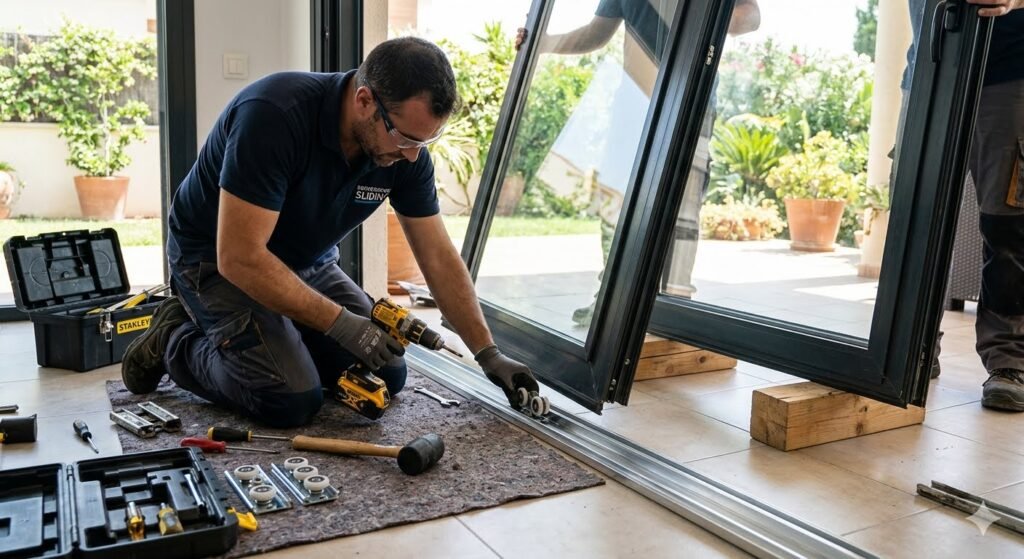 reparacion guia riel puertas ventanas