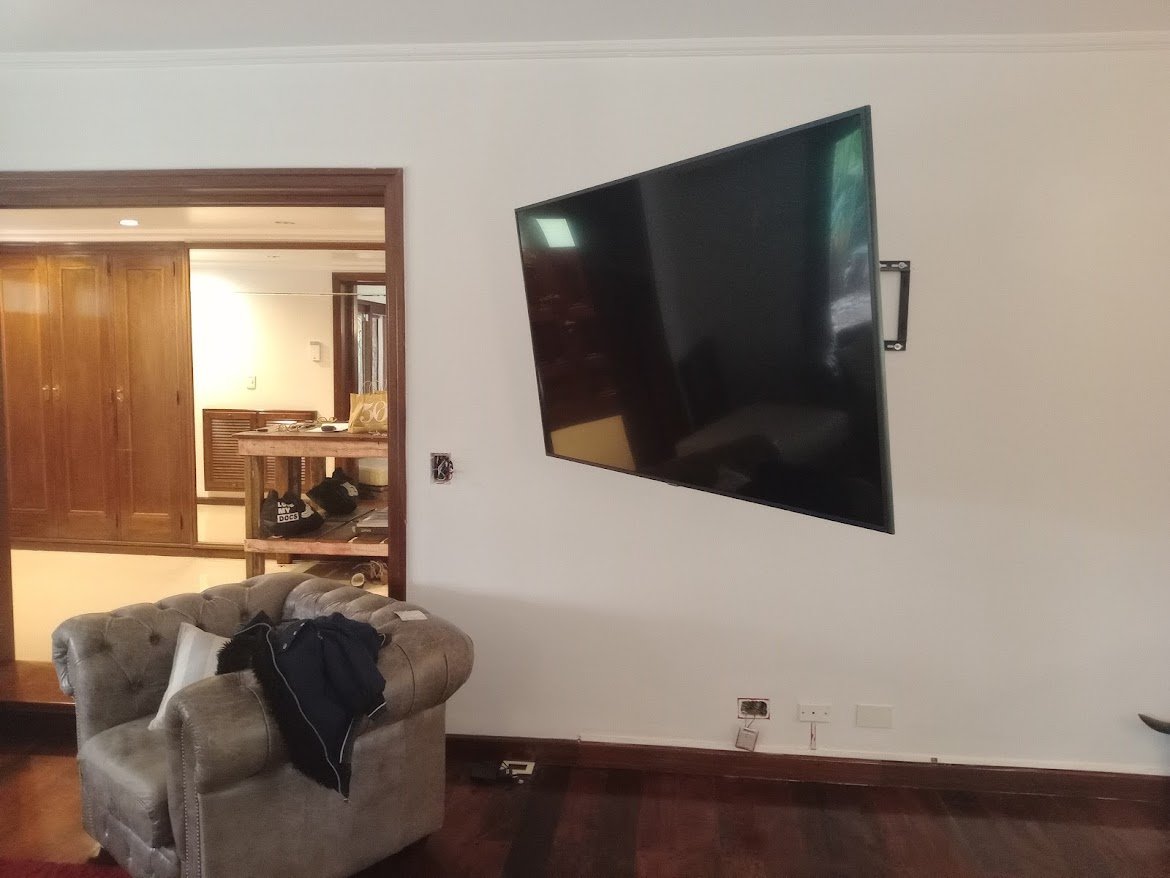 instalacion soporte tv en madera