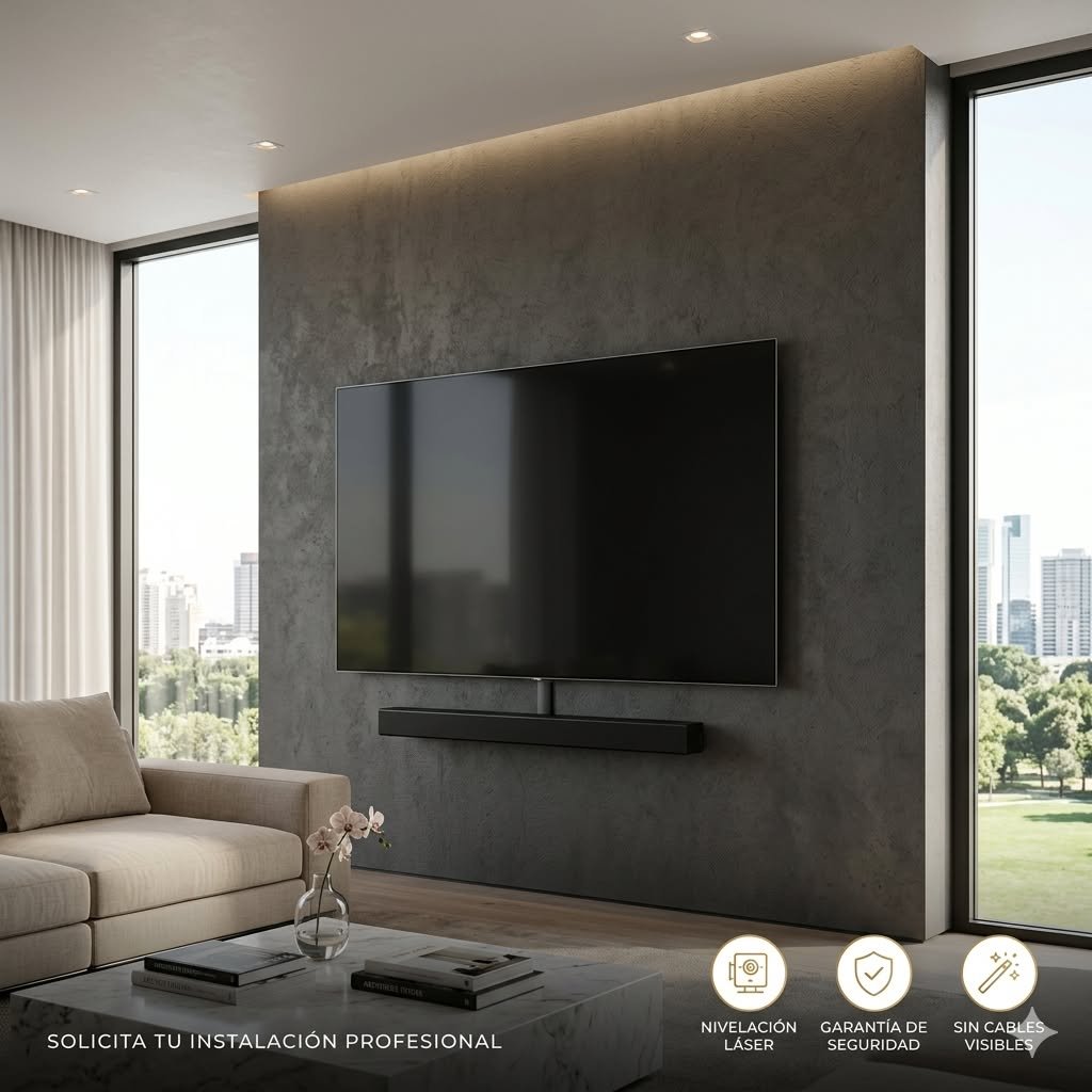 colgador soporte tv en pared ladrillo
