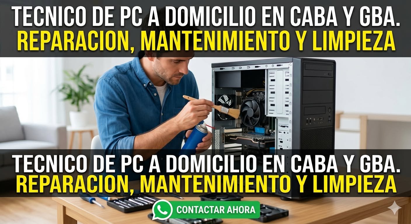 tecnico computadoras a domicilio caba